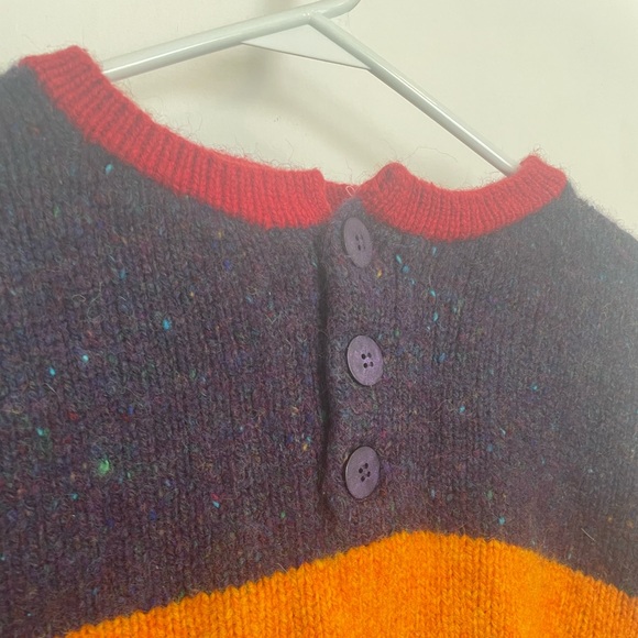 Colourful Button Sweater (Blue, Yellow, Red) - Picture 3 of 3